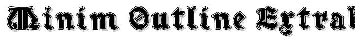 Minim Outline ExtraBold font